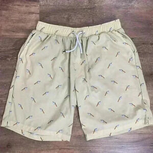 Mosmann Australia Swim Trunks Size Large 8" All Over Print Ice Cream Stretch